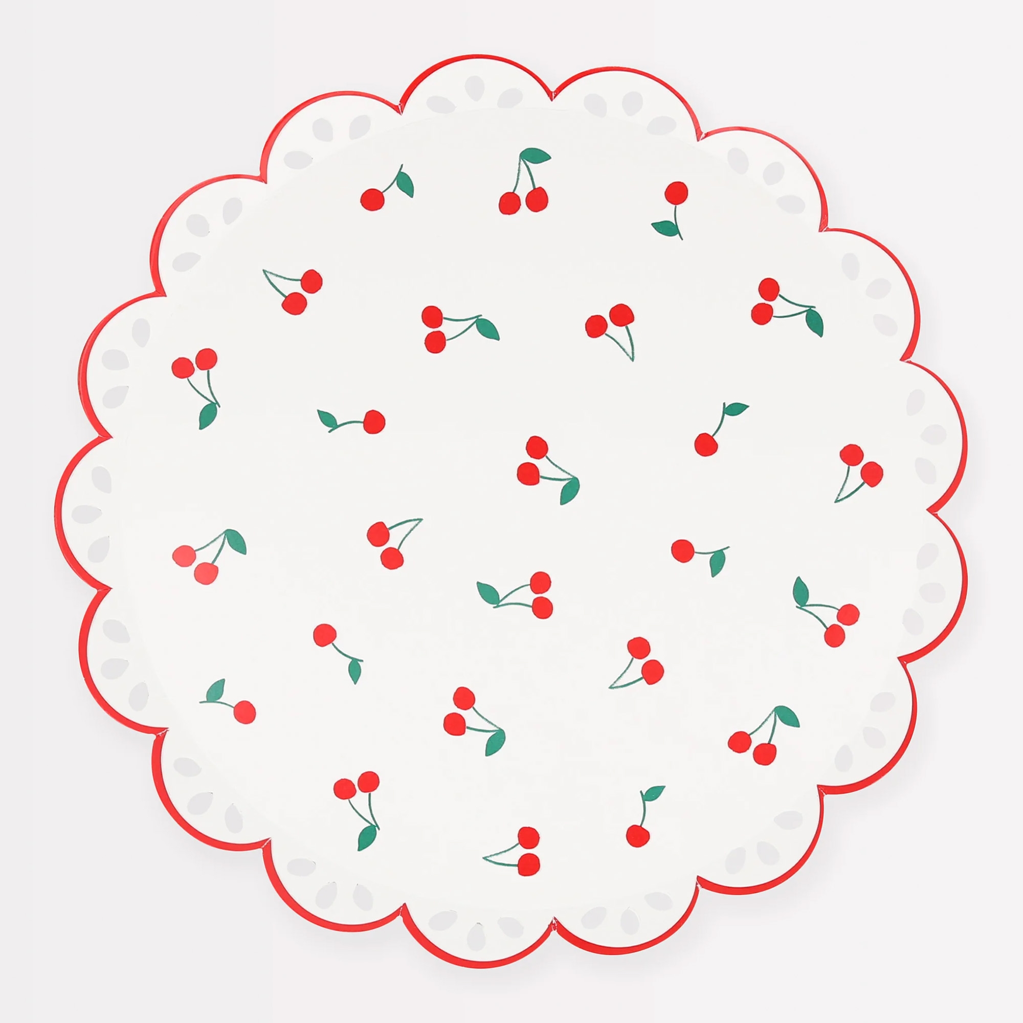 Meri Meri - 8 Pappteller "Kirschen" Muster