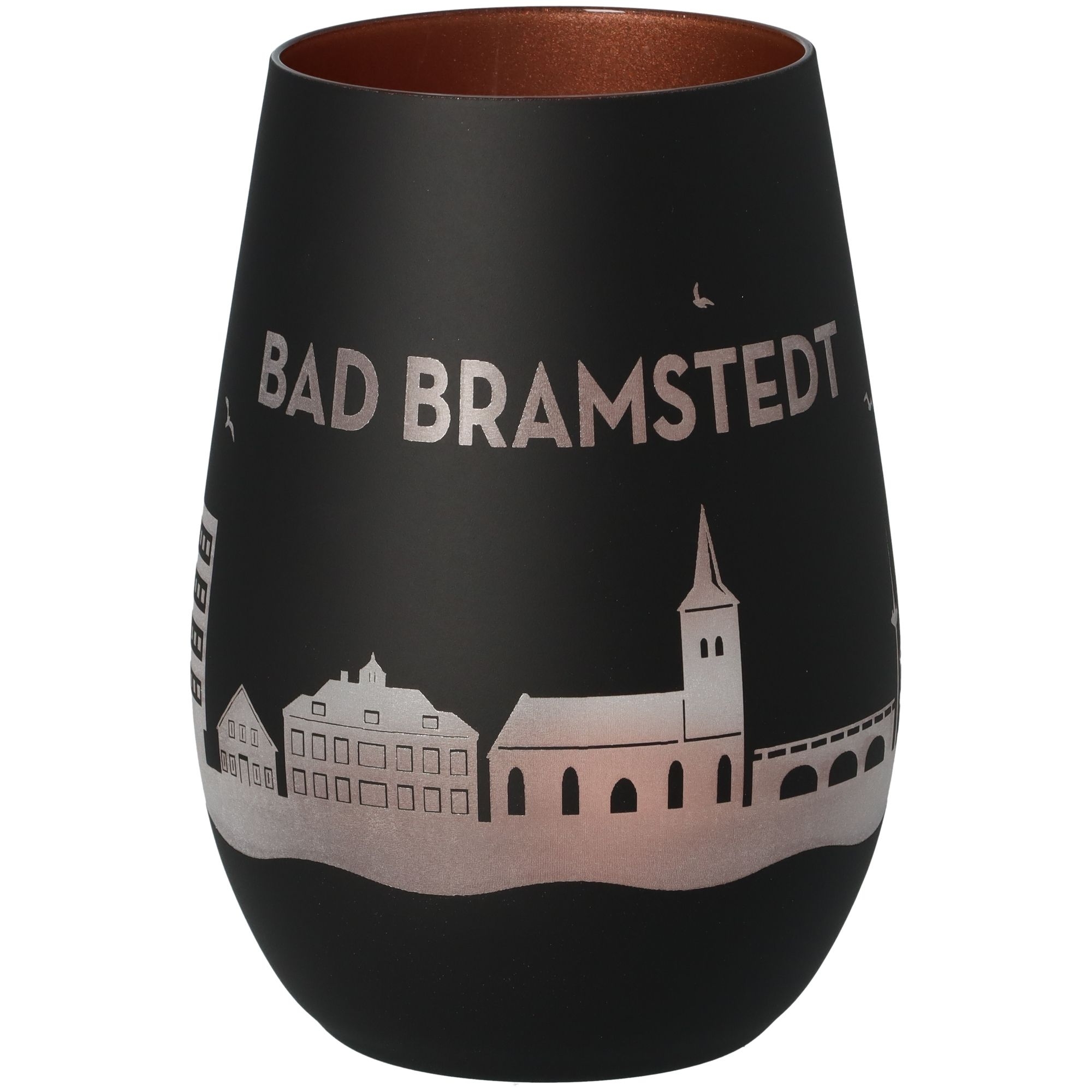 Windlicht Skyline Bad Bramstedt Schwarz/Bronze Krug, Töpferei, Vase, Tasse