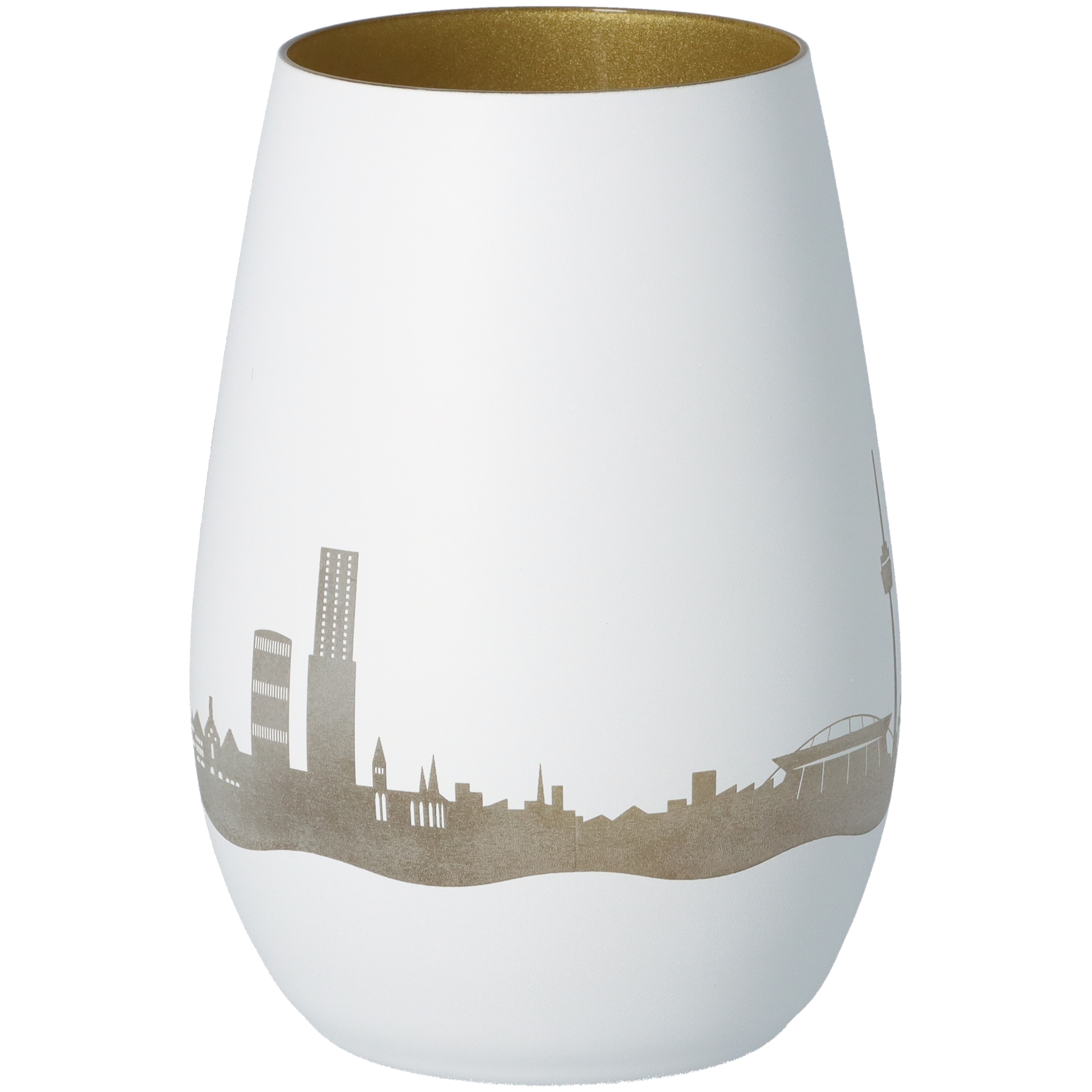 Windlicht Skyline Köln Weiß/Gold Windlicht Skyline Köln Weiß/Gold