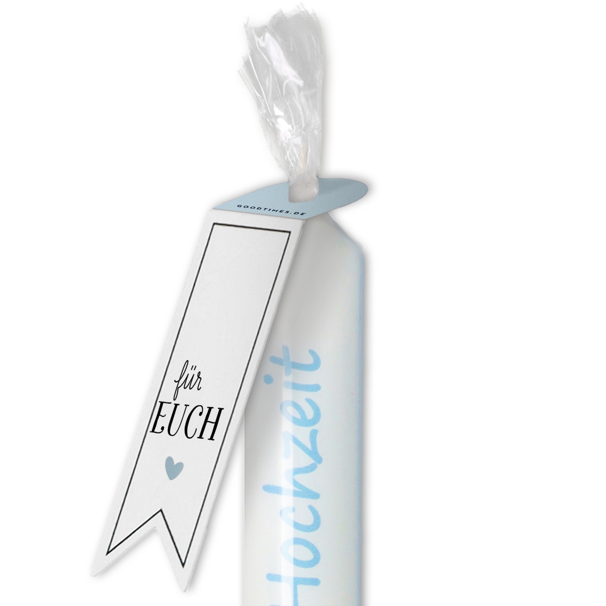 Stabkerze Weiß "Diamantene Hochzeit" Stabkerze Weiß "Diamantene Hochzeit"