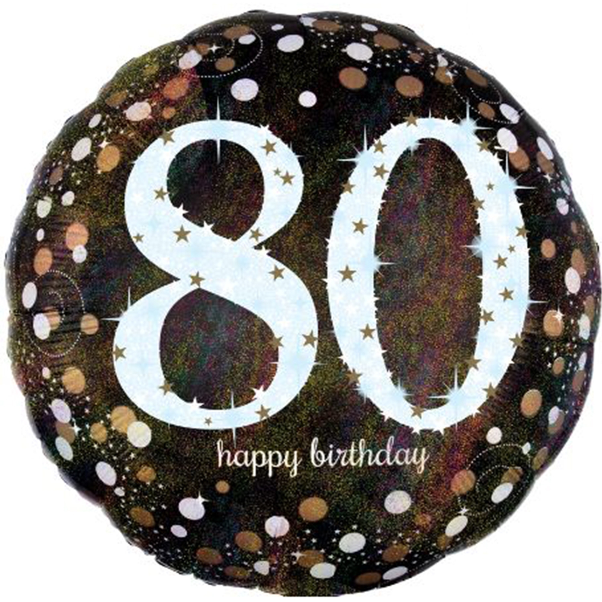 Folienballon "80" 70 cm Dekoration für Zuhause, Symbol