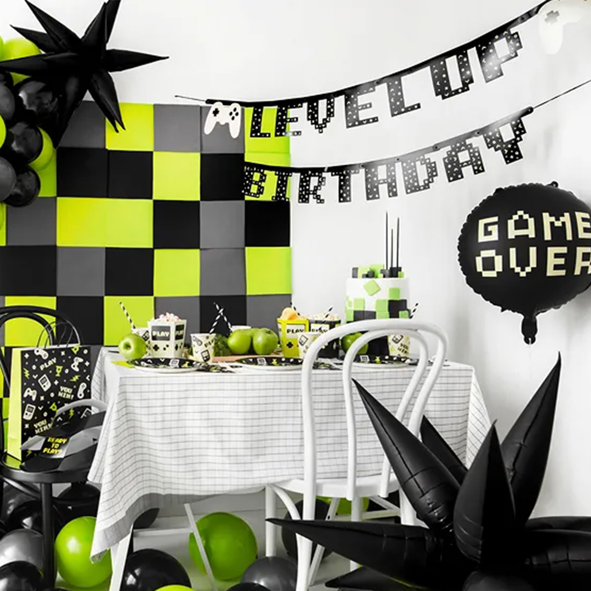 Folienballon "Game Over", Schwarz 45cm Folienballon "Game Over", Schwarz 45cm