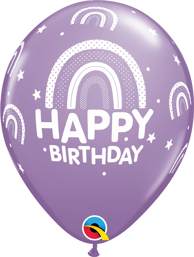 Qualatex Latexballon "H.B." Regenbogen Ø 30cm Qualatex Latexballon "H.B." Regenbogen Ø 30cm