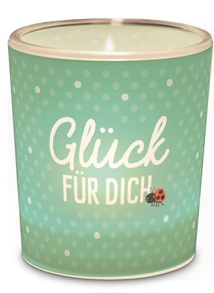 Teelichtglas "Glück für dich" Teelichtglas "Glück für dich"