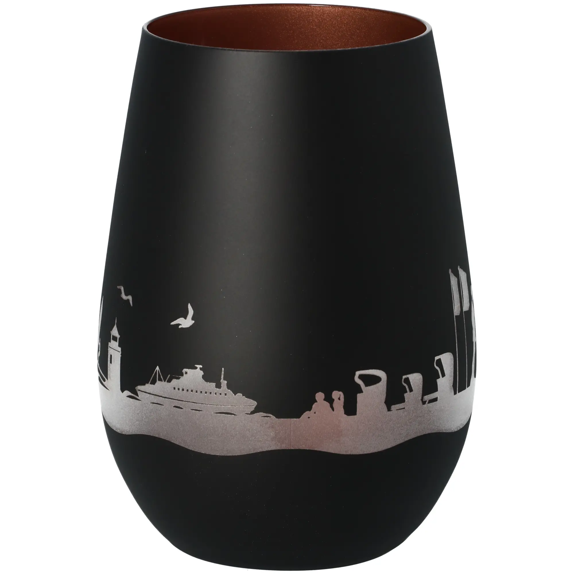 Windlicht Skyline Sylt Schwarz/Bronze