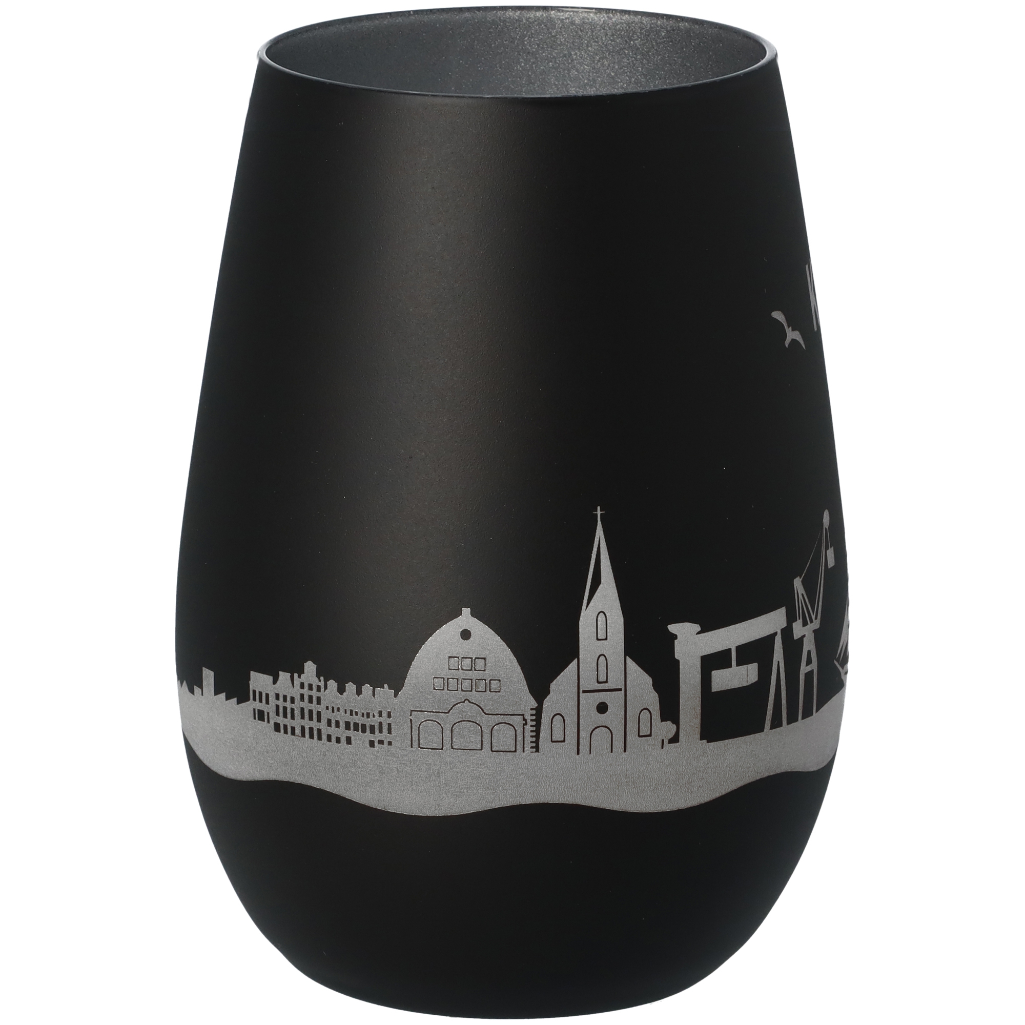 Windlicht Skyline Kiel Schwarz/Silber Windlicht Skyline Kiel Schwarz/Silber