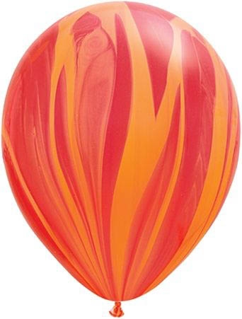 Qualatex Latexballon Super Agate Red Orange Rainbow Ø 30cm Qualatex Latexballon Super Agate Red Orange Rainbow Ø 30cm