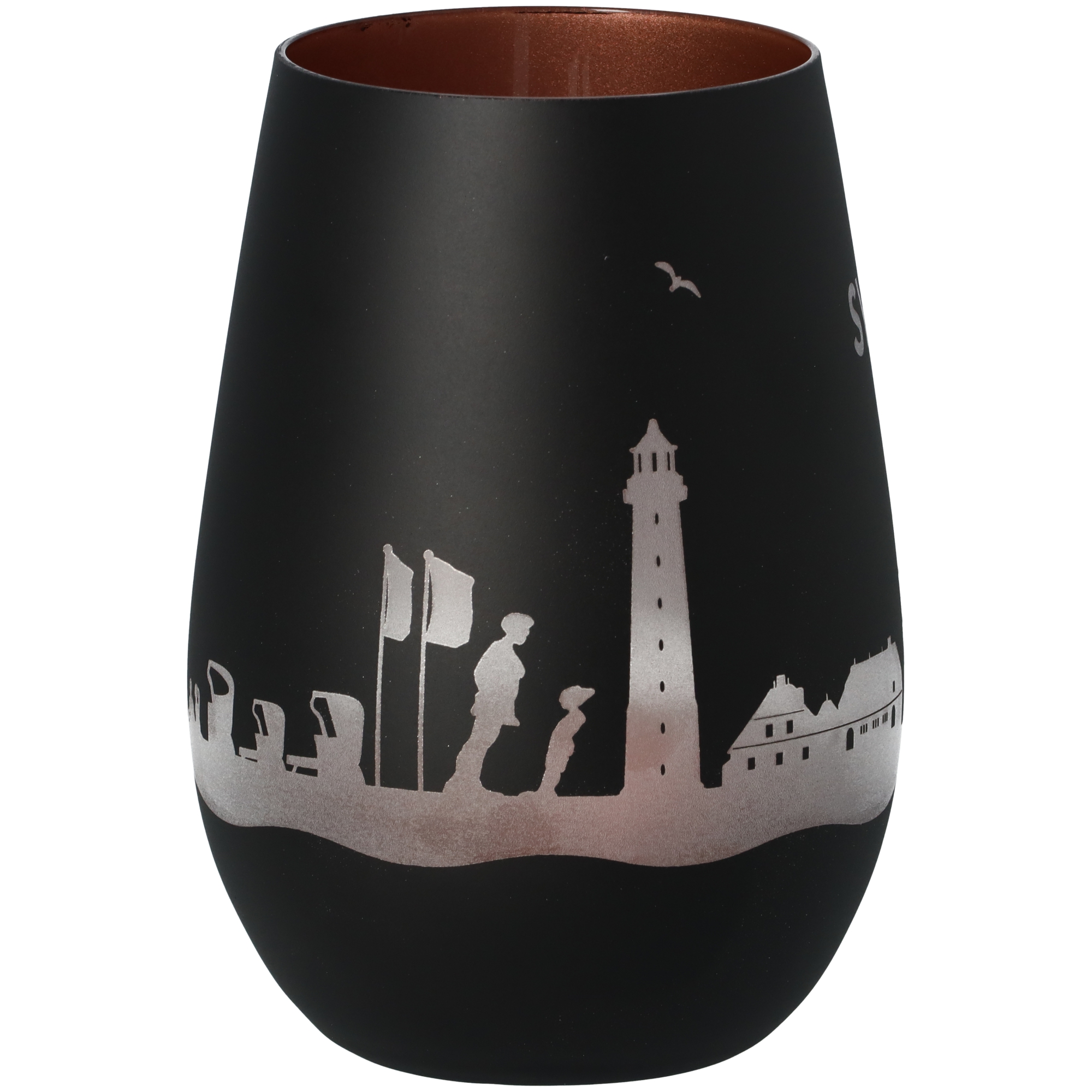 Windlicht Skyline Sylt Schwarz/Bronze