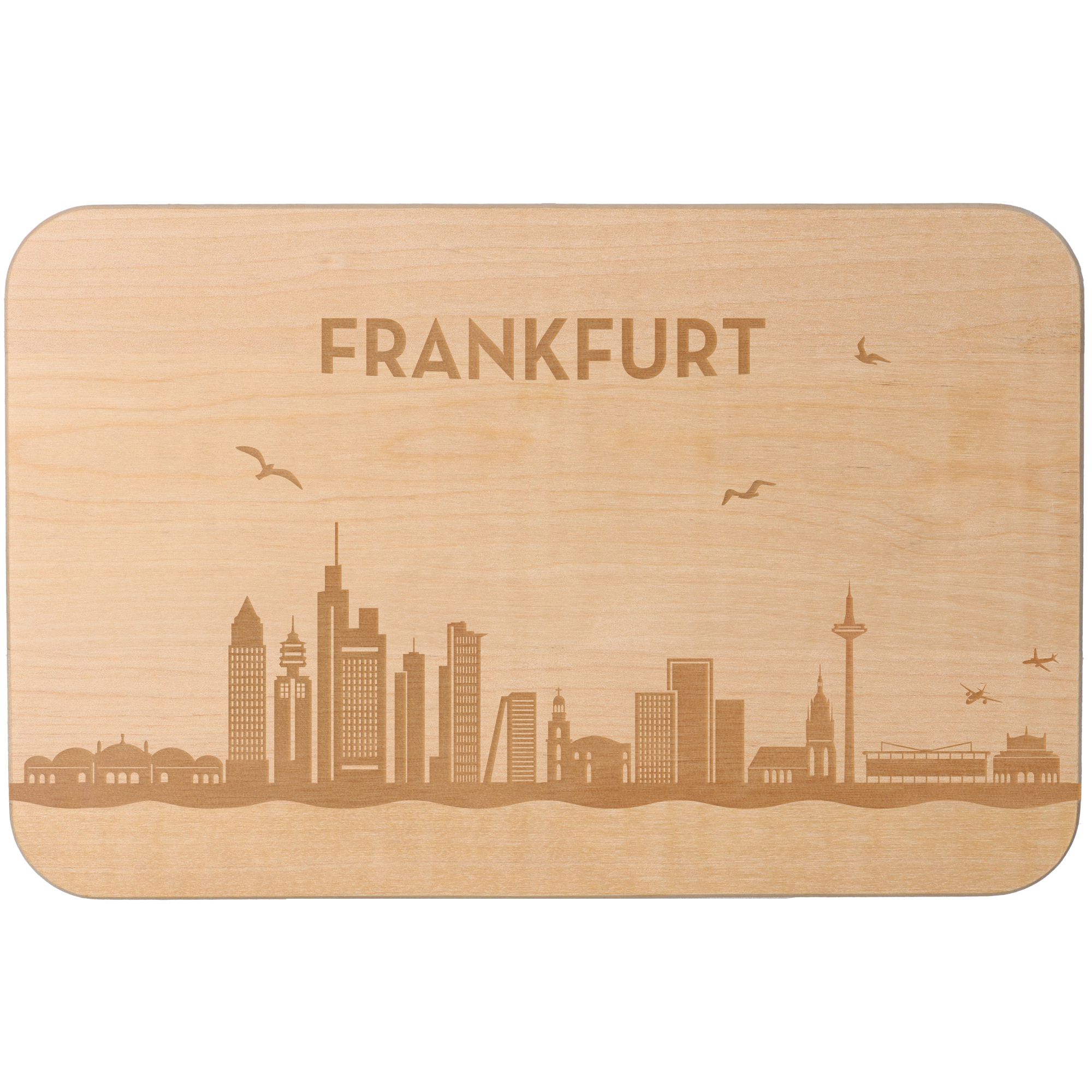 Frühstücksbrett Skyline Frankfurt 23cm x 15cm x 1cm Frühstücksbrett Skyline Frankfurt 23cm x 15cm x 1cm