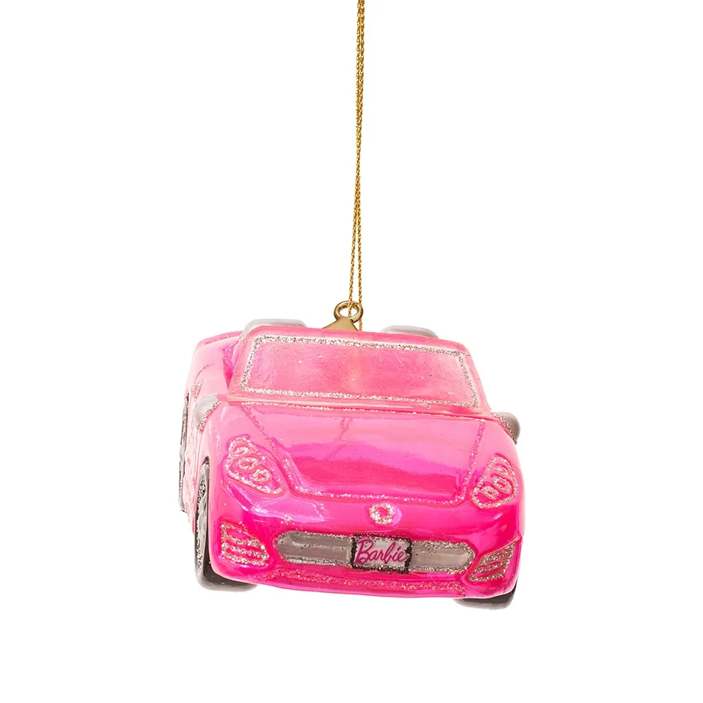 Auto-ornament, Car pendants, Pink car, Barbie theme, Glitter accents