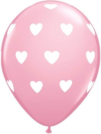 Qualatex Latexballon Big Hearts Assorted Pink & Wild Berry Ø 30cm Qualatex Latexballon Big Hearts Assorted Pink & Wild Berry Ø 30cm