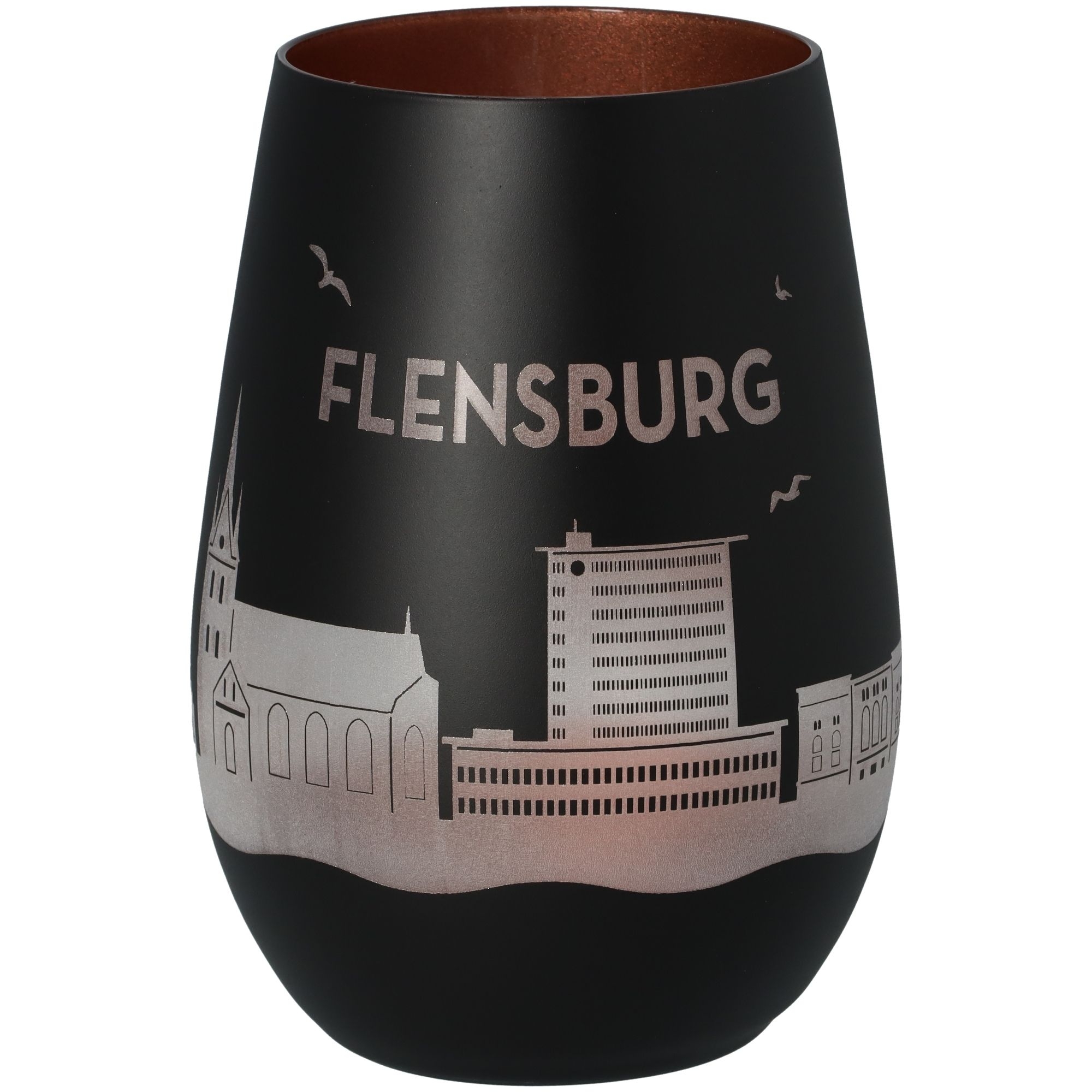 Windlicht Skyline Flensburg Schwarz/Bronze Windlicht Skyline Flensburg Schwarz/Bronze