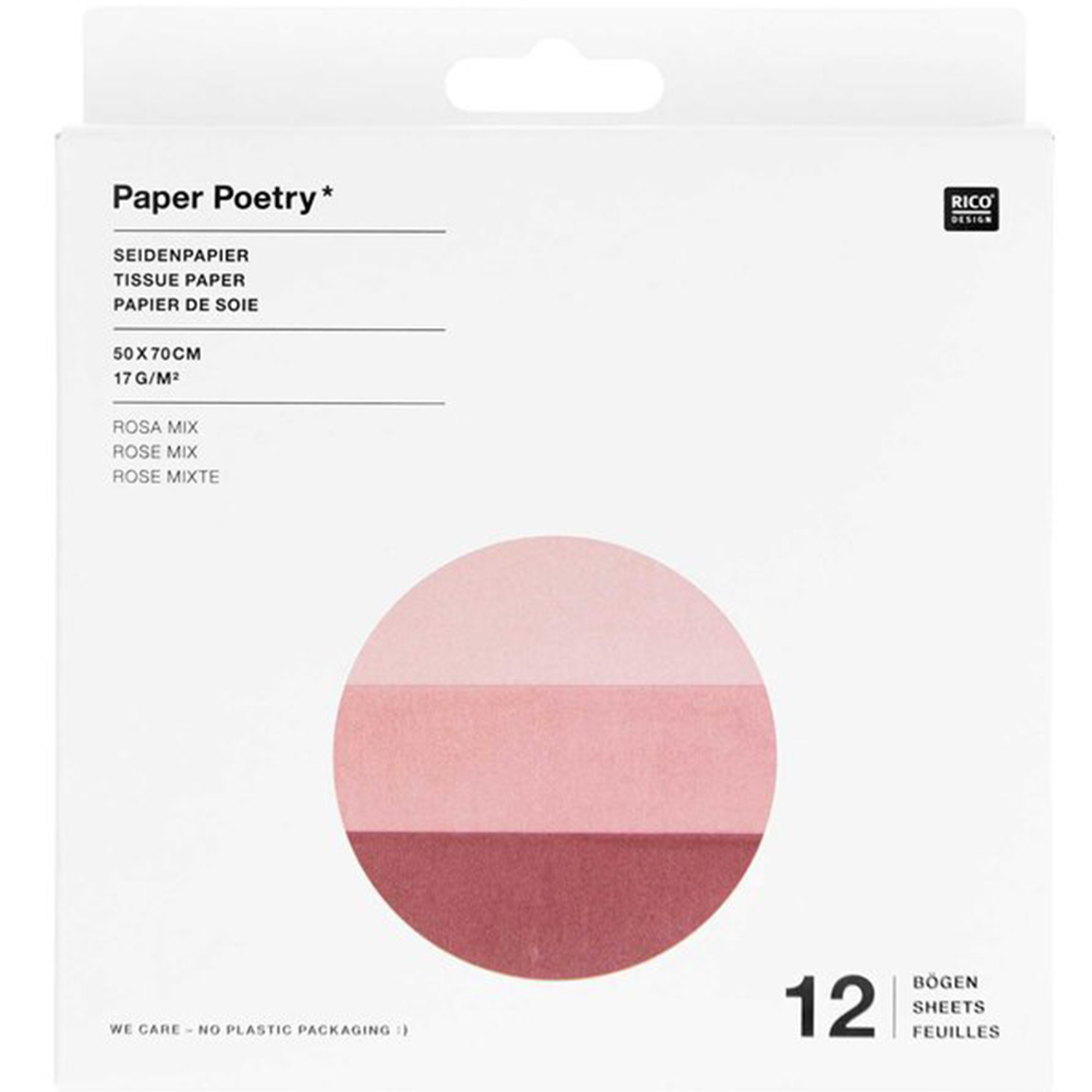 Seidenpapier Rosa Mix, 12 Bögen Seidenpapier Rosa Mix, 12 Bögen