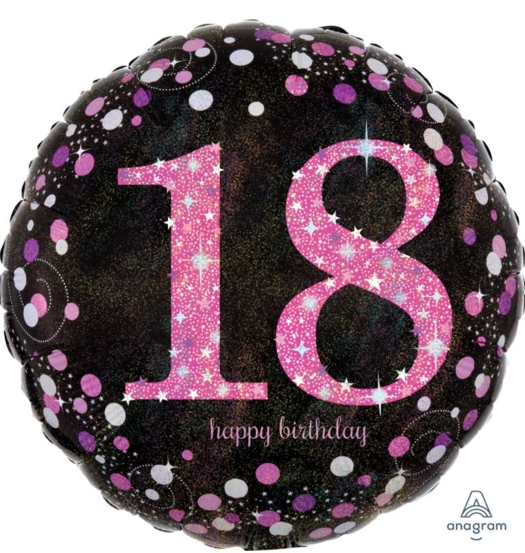 Folienballon Pink Celebration "18" 43cm Folienballon Pink Celebration "18" 43cm