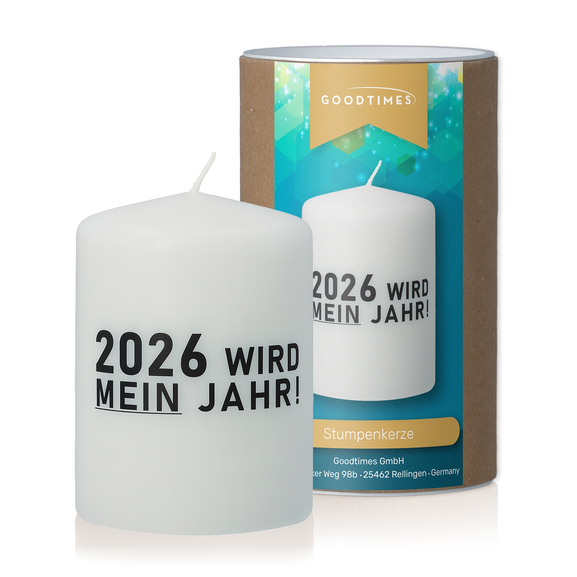 Kerze "2026 wird mein Jahr!" Kerze