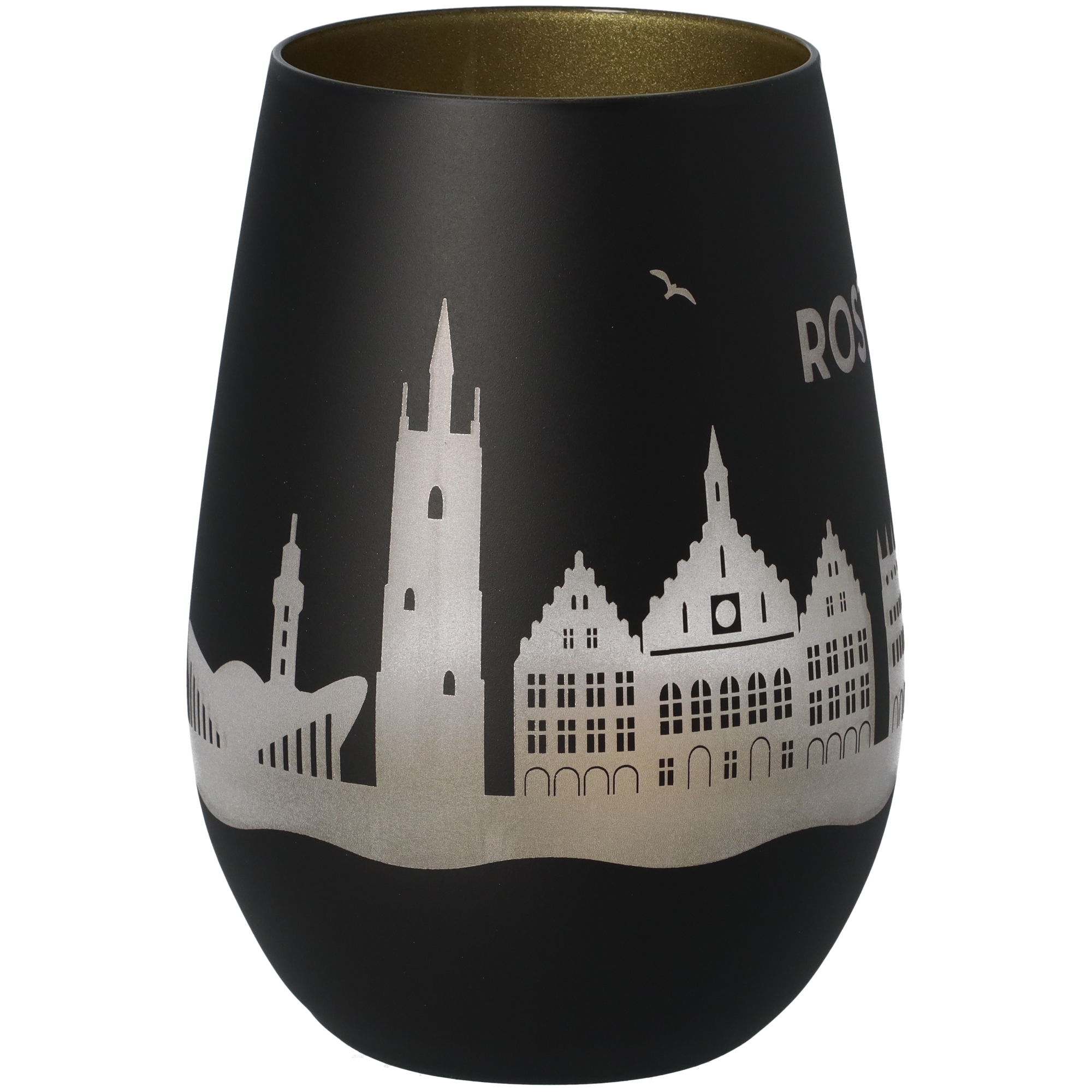 Windlicht Skyline Rostock Schwarz/Gold Windlicht Skyline Rostock Schwarz/Gold