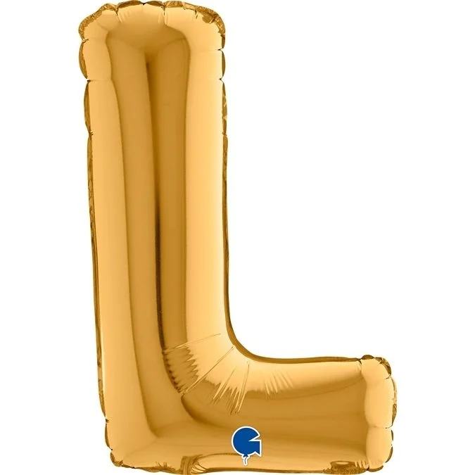 Luftballon, Buchstabe L, Golden, Ballon, Dekoration