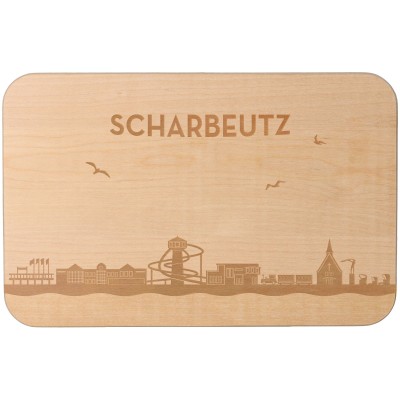 Goodtimes Frühstücksbrett Mit Hamburg Skyline – 23 X 15 X 1 Cm, Individuelles Geschenk Für Hamburg-Fans