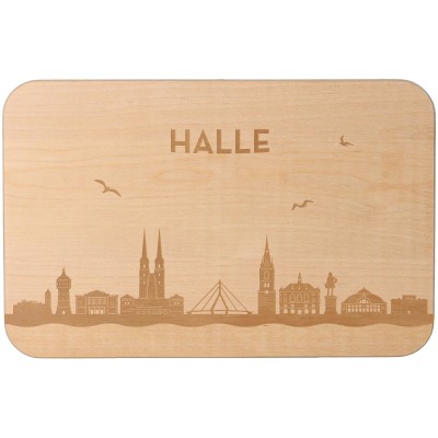 Goodtimes Frühstücksbrett Mit Hamburg Skyline – 23 X 15 X 1 Cm, Individuelles Geschenk Für Hamburg-Fans